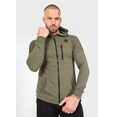 delta hoodie khaki closeup delta hoodie khaki closeup