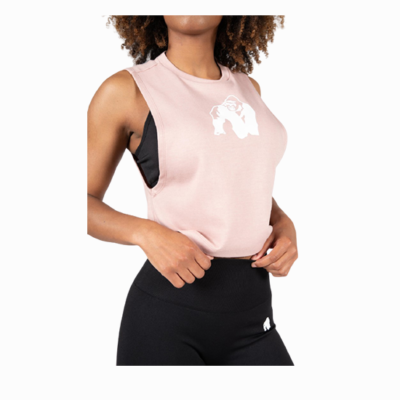addison drop armhole tank top pink closeup addison drop armhole tank top pink closeup