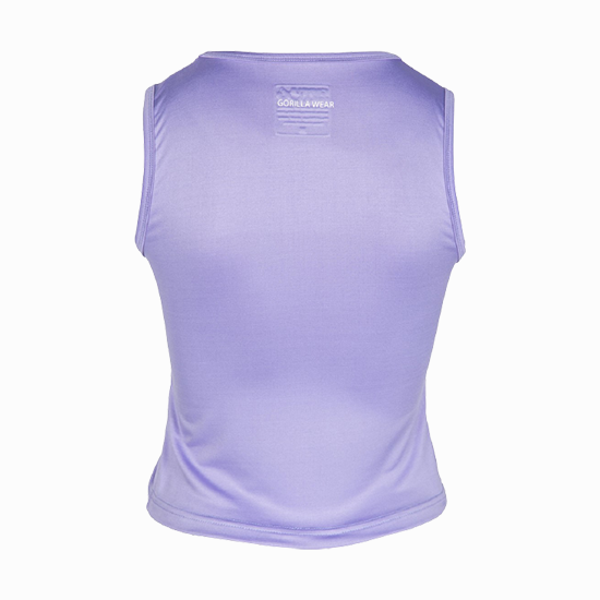 estelle twisted crop top lilac back estelle twisted crop top lilac back