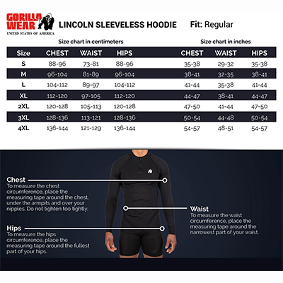 lincoln Sleeveless black chart lincoln Sleeveless black chart