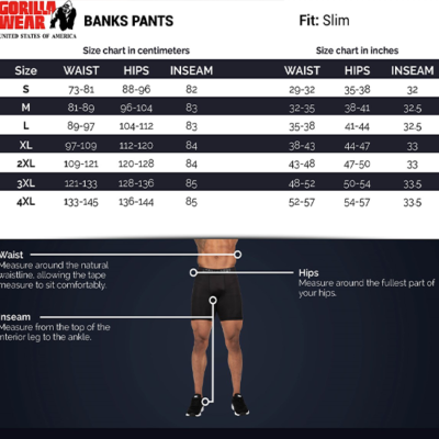 banks pants BY chart