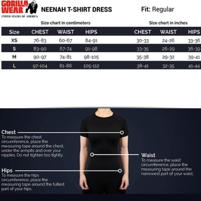 ninah shirt dress chart
