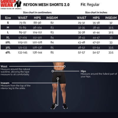 reymon mesh shorts 2 chart reymon mesh shorts 2 chart