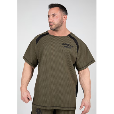 Augustine Old School Workout Top - Army Green 1