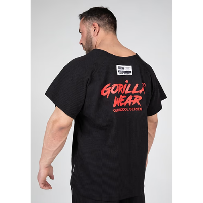 Augustine Old School Workout Top - Black Red 2