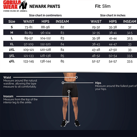 newark pants chart newark pants chart