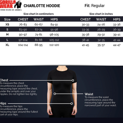 charlotte hoodie beige chart