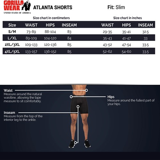 Atlanta Shorts - Black Gray 6 Atlanta Shorts - Black Gray 6