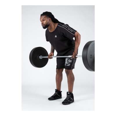 Buffalo Old School Workout Shorts - Black Gray 4 Buffalo Old School Workout Shorts - Black Gray 4