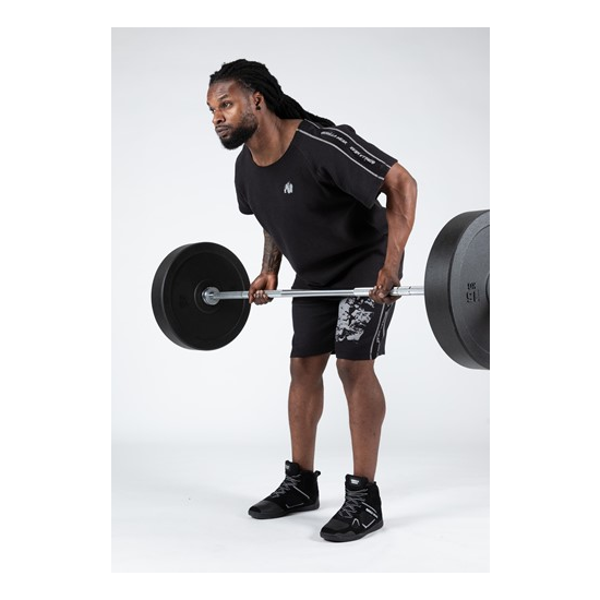 Buffalo Old School Workout Shorts - Black Gray 4 Buffalo Old School Workout Shorts - Black Gray 4