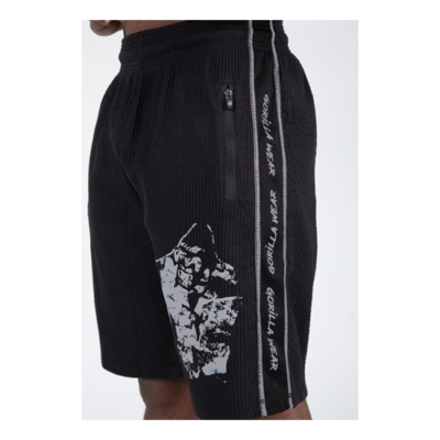 Buffalo Old School Workout Shorts - Black Gray 5 Buffalo Old School Workout Shorts - Black Gray 5