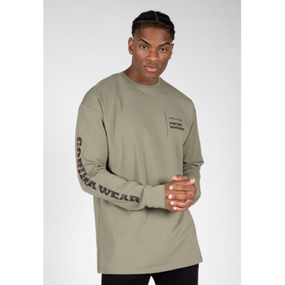 Boise Oversized Long Sleeve - Army Green 1 Boise Oversized Long Sleeve - Army Green 1