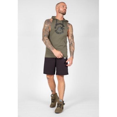 Lawrence Hooded Tank Top - Army Green 3