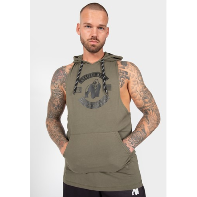 Lawrence Hooded Tank Top - Army Green 4