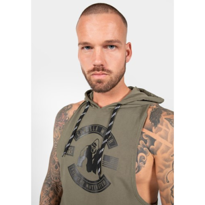 Lawrence Hooded Tank Top - Army Green 5