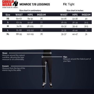 Monroe 7 8 Leggings - Black 7