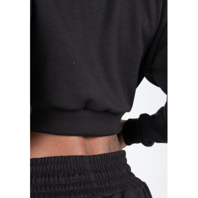 Ocala Cropped Half-Zip Sweatshirt - Black 5