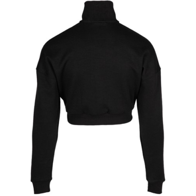 Ocala Cropped Half-Zip Sweatshirt - Black 7