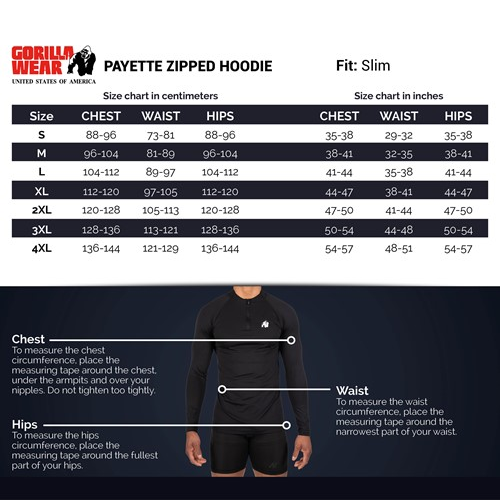 Payette Zipped Hoodie - Black 8 Payette Zipped Hoodie - Black 8