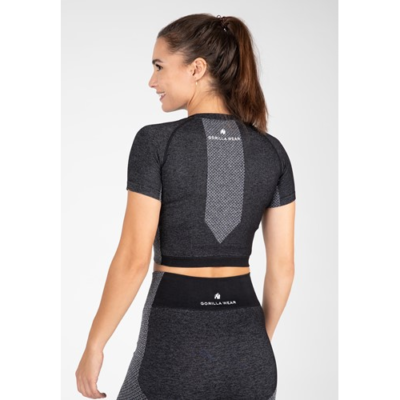 Selah Seamless Crop Top - Black 2