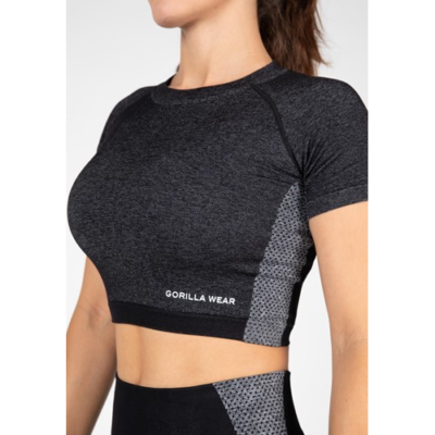 Selah Seamless Crop Top - Black 4