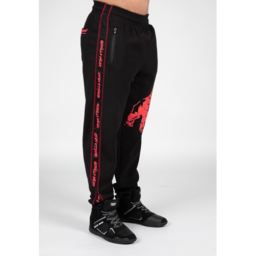 Buffalo Old School Workout Pants - Black Red 2 Buffalo Old School Workout Pants - Black Red 2