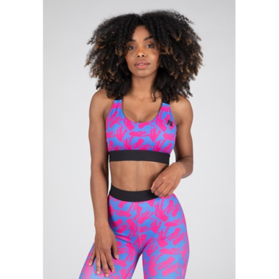 Colby Sports Bra - Blue Pink 1