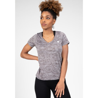 Elmira V-Neck T-Shirt - Gray Melange 1