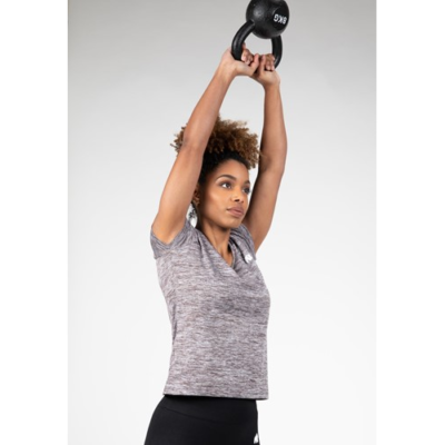 Elmira V-Neck T-Shirt - Gray Melange 4