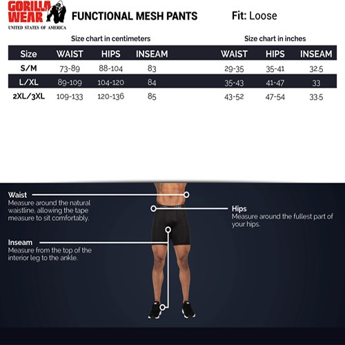 Functional Mesh Pants - Black White 6 Functional Mesh Pants - Black White 6
