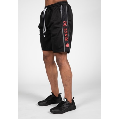 Functional Mesh Shorts - Black Red 1