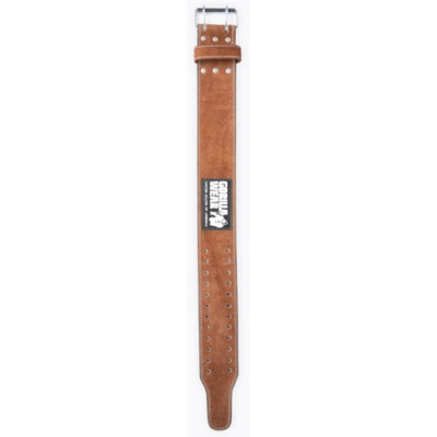 Gorilla Wear 4 Inch Leather Lifting Belt - Brown 2