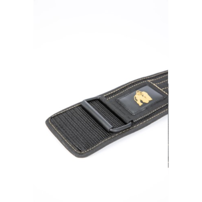 Gorilla Wear 4 Inch Nylon Lifting Belt - Black Gold 5