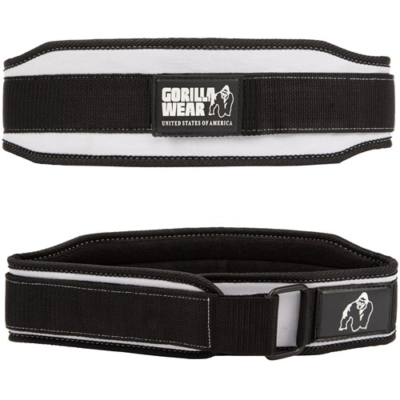 Gorilla Wear 4 Inch Women's Lifting Belt - Black White 1