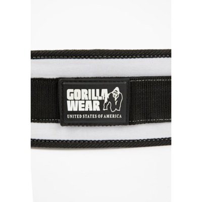 Gorilla Wear 4 Inch Women's Lifting Belt - Black White 3