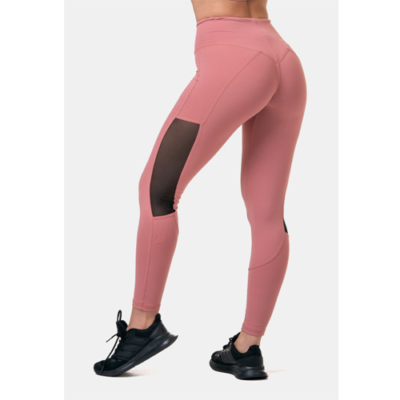 HIGH WAIST & MESH LEGGINGS PINK 1