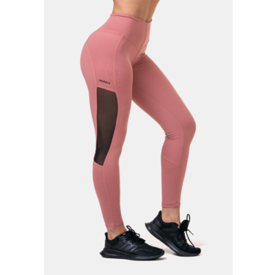 HIGH WAIST & MESH LEGGINGS PINK 2