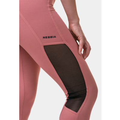 HIGH WAIST & MESH LEGGINGS PINK 6