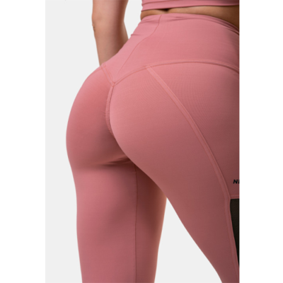 HIGH WAIST & MESH LEGGINGS PINK 7