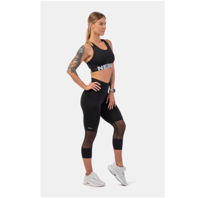 HIGH-WAIST ¾ LENGTH SPORTY LEGGINGS BLACK 2