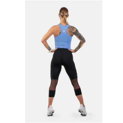 HIGH-WAIST ¾ LENGTH SPORTY LEGGINGS BLACK 4