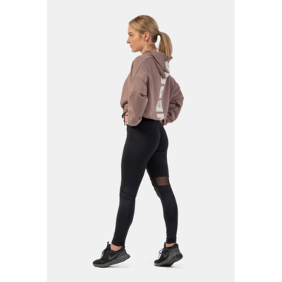 LOOSE FIT CROP HOODIE ICONIC BROWN 6