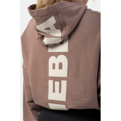 LOOSE FIT CROP HOODIE ICONIC BROWN 7
