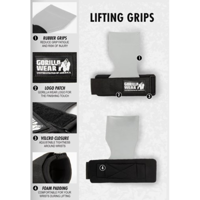 Lifting Grips - Black Gray 6
