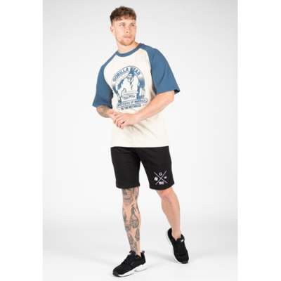 Logan Oversized T-Shirt - Beige Blue 3