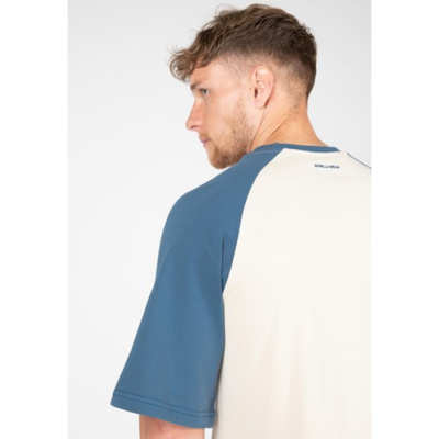 Logan Oversized T-Shirt - Beige Blue 5