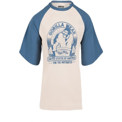 Logan Oversized T-Shirt - Beige Blue 6