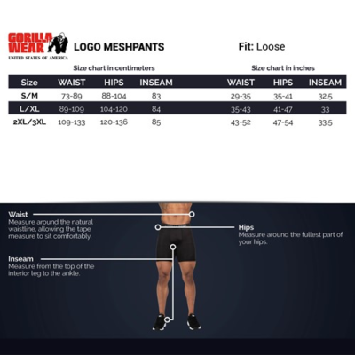 Logo Mesh Pants - Black 6