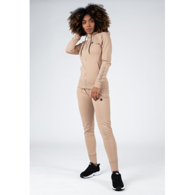 Marion Zipped Hoodie - Beige 3