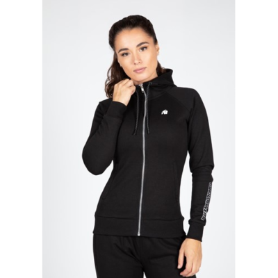 Marion Zipped Hoodie - Black 1